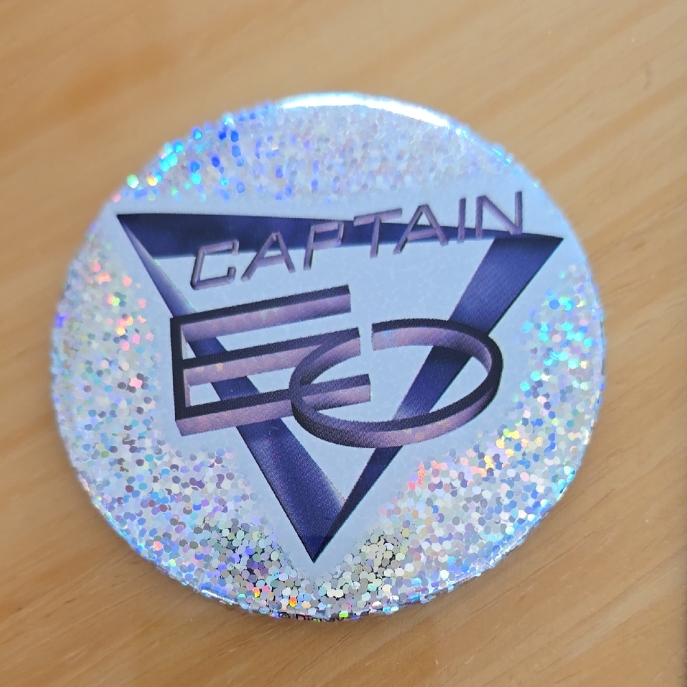 Disney Captain EO Glitter Pin - Silver and Blue